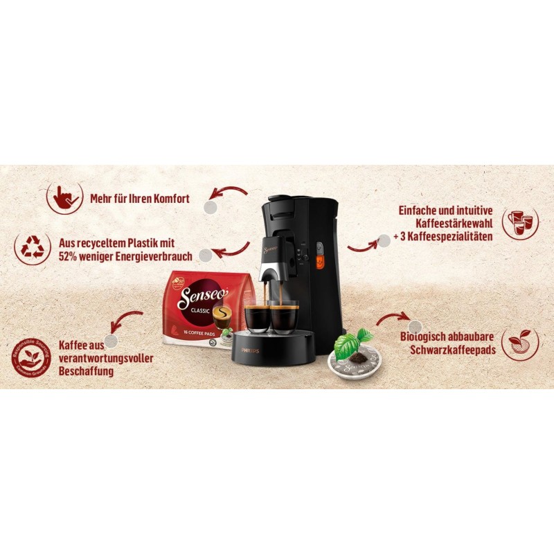 Senseo® Kaffeepadmaschine Select CSA240/06 - seidenweiss +++ neu mit Espressofunktion