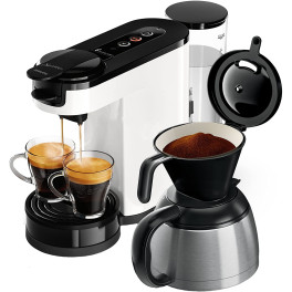 Senseo® Kaffeepadmaschine HD6593/00 Switch für Pads und Filterkaffee, weiss